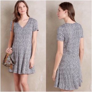 Anthropologie Ribbed Flare Dress